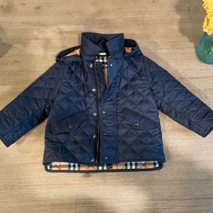Burberry Navy Kids Puffer Jacket